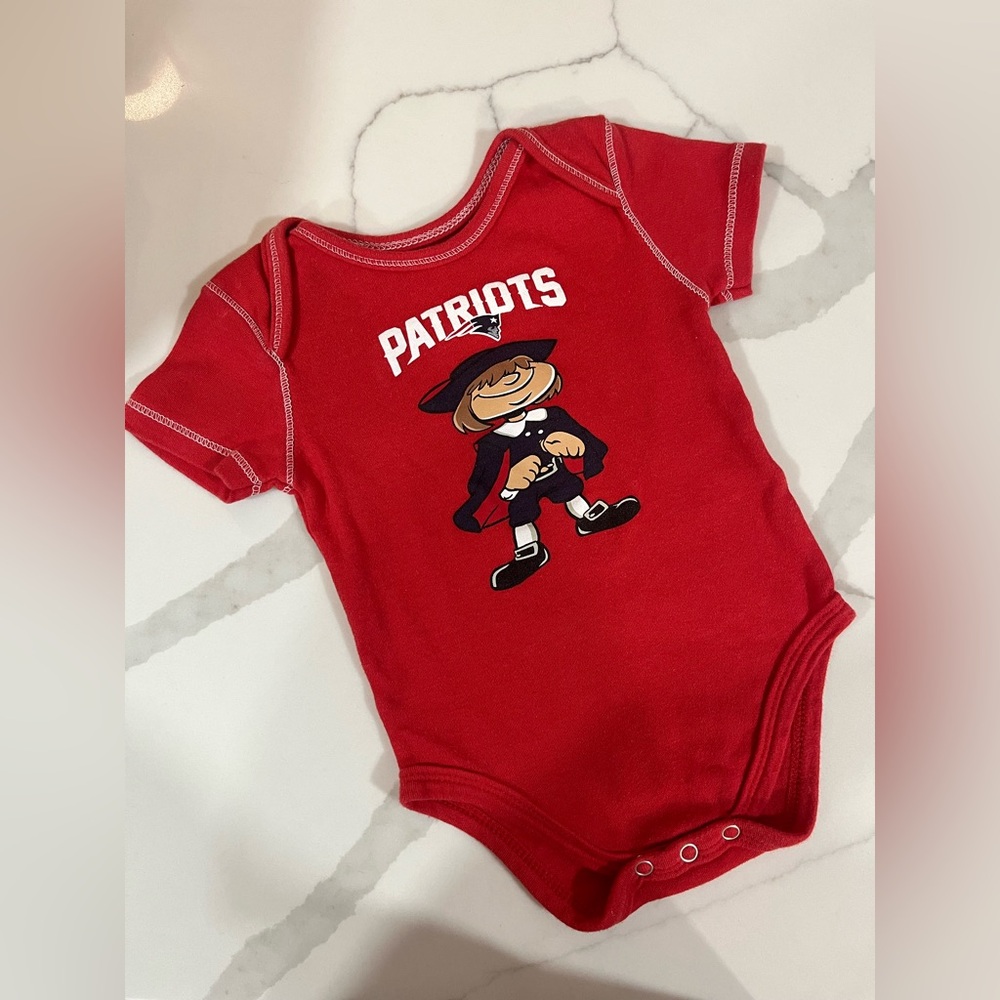 New England Patriots Red One Piece 6-9 months
